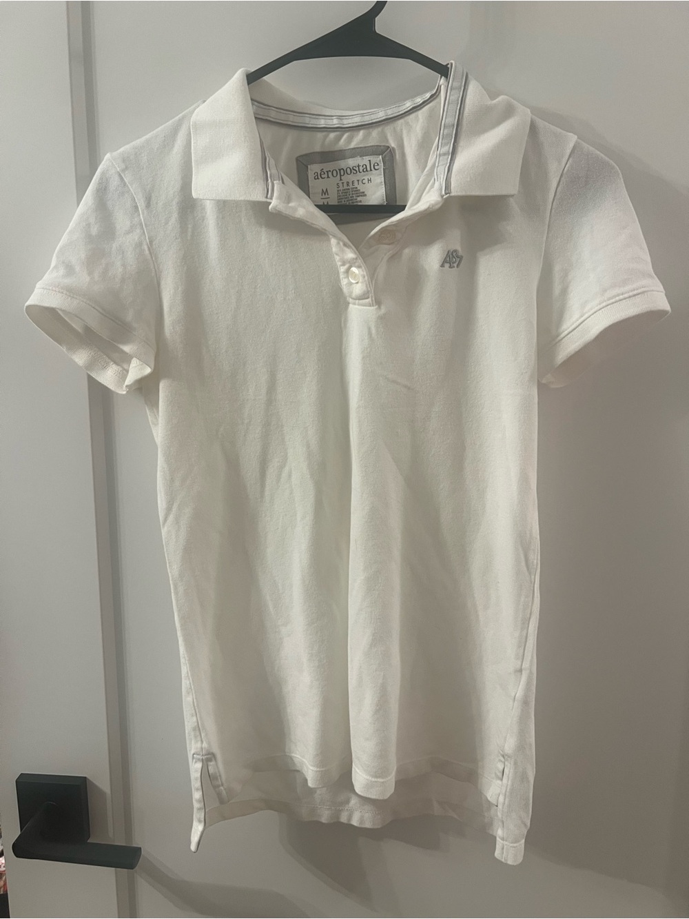 Aeropostale Women’s White Stretch Polo Shirt